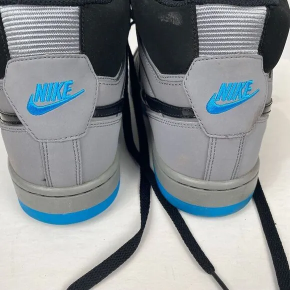 Nike Mens Air 407036-044 Gray/Black/Blue Basketball Shoes Sneakers Size 9 2012