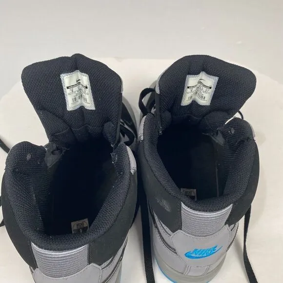 Nike Mens Air 407036-044 Gray/Black/Blue Basketball Shoes Sneakers Size 9 2012
