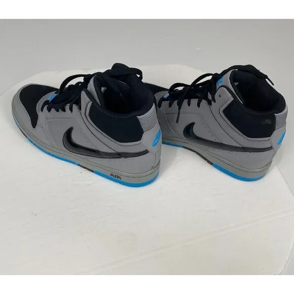 Nike Mens Air 407036-044 Gray/Black/Blue Basketball Shoes Sneakers Size 9 2012