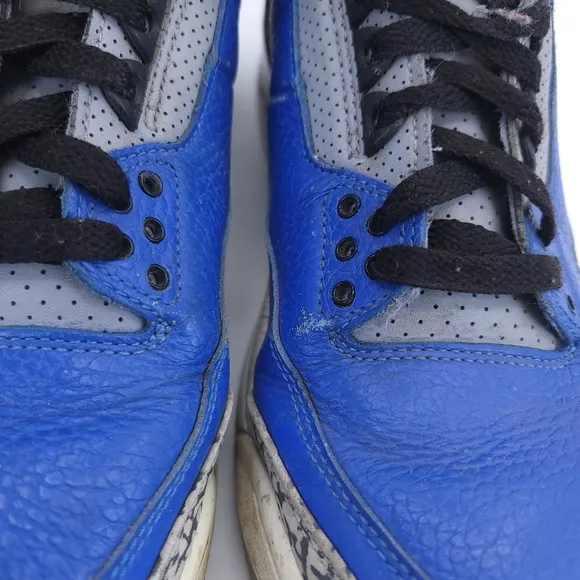 Nike Mens Air Jordan 3 CT8532-400 Blue Basketball Shoes Sneakers Size 8