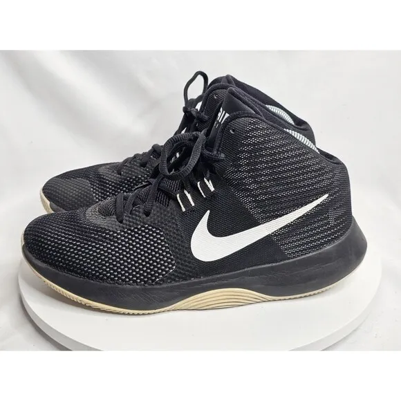 Nike Mens Air Precision 898455-001 Black Basketball Shoes Sneakers Size 8