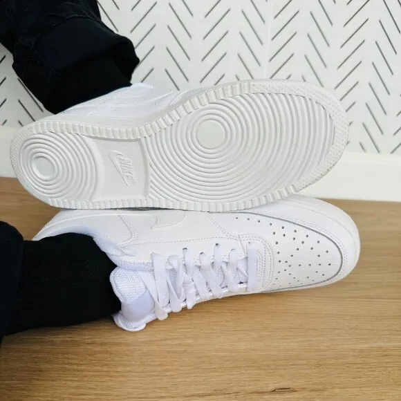 🤩Nike Mens Court Vision Low 8.5 White Casual Shoes CD5463-100 basketball Retro
