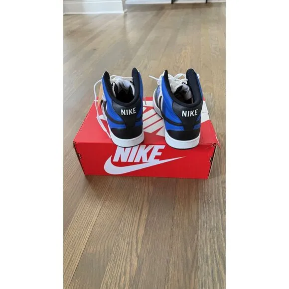 Nike Men's Court Vision Mid Sneakers Shoes Game Royal Blue, Sz 9