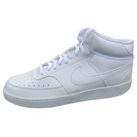 Nike Men's Court Vision Mid Triple White Basketball Shoes DN3577 100