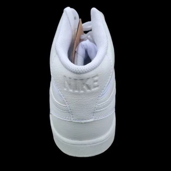 Nike Men's Court Vision Mid Triple White Basketball Shoes DN3577 100