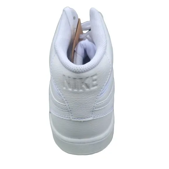 Nike Men's Court Vision Mid Triple White Basketball Shoes DN3577 100