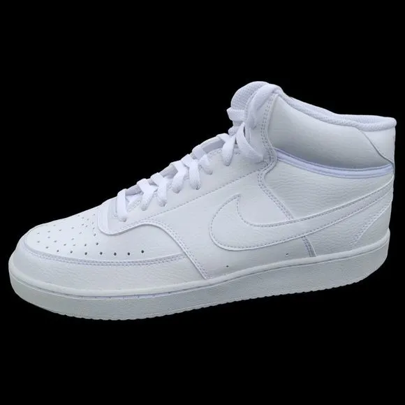 Nike Men's Court Vision Mid Triple White Basketball Shoes DN3577 100