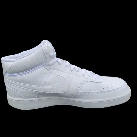 Nike Men's Court Vision Mid Triple White Basketball Shoes DN3577 100