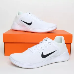 Nike Men's Free Run 2018 White/ Black Running Shoes 942836-100 Sneakers Size 8.5