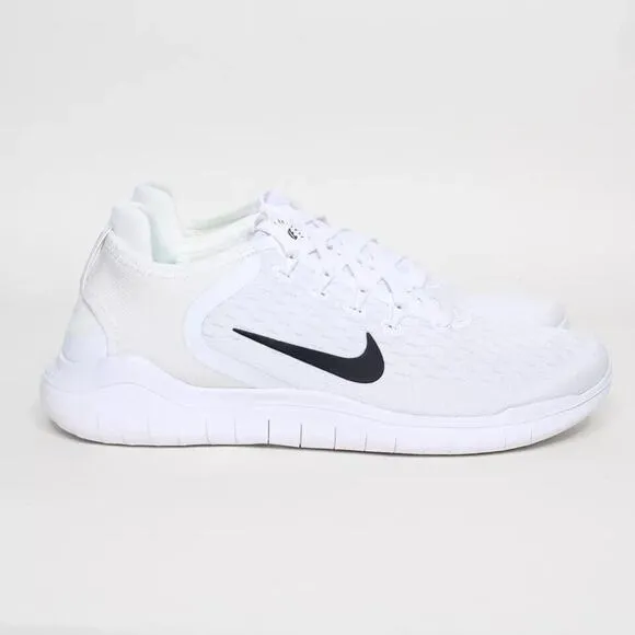 Nike Men's Free Run 2018 White/ Black Running Shoes 942836-100 Sneakers Size 8.5