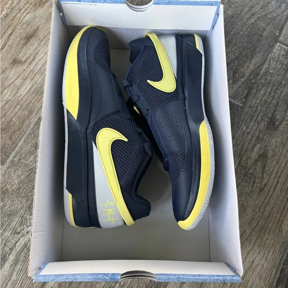 Nike Men's Ja 1 Basketball Shoes/ Sneakers Blue Yellow FQ4796-402