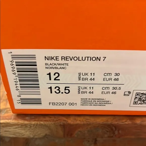 Nike Men’s Revolution Black and White Athletic Shoes