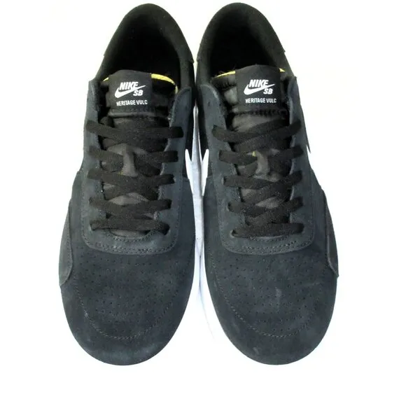 Nike Men's SB Heritage Vulc Classic Skate Shoes Black White Sizes NIB