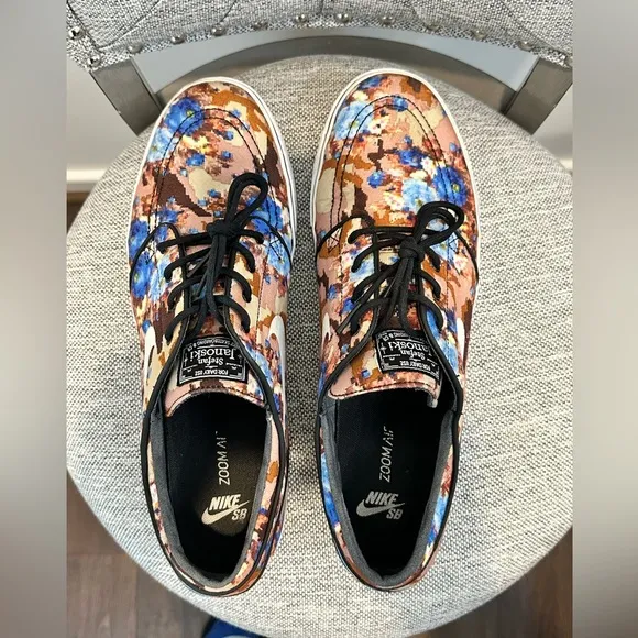 Nike Men’s Unique SB Stefan Janoski '2013 Pr 'Blue Digi Floral' SB Zoom-Size 13