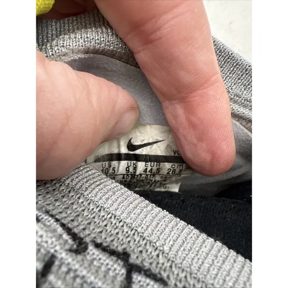 Nike Metcon Shoes Mens 10.5 DSX Flyknit 2X Training Dynamic Yellow Gray Sneakers