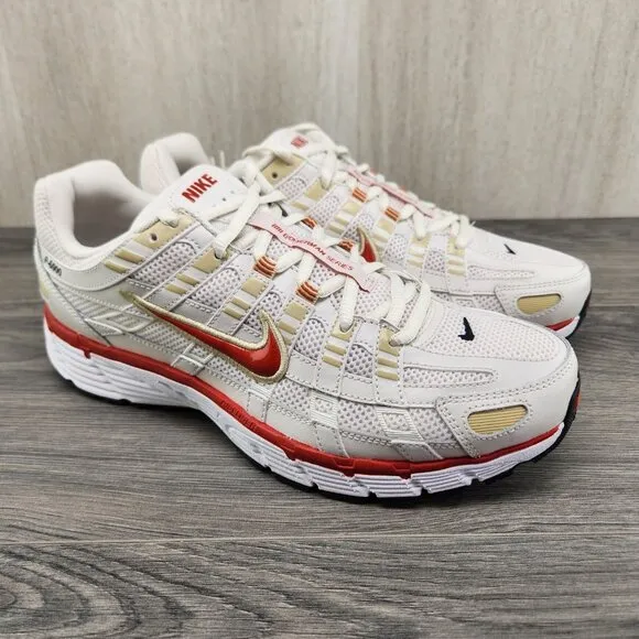 Nike P-6000 Sz 9.5 Mens Phantom Dragon Red White Black Casual Shoes Sneakers