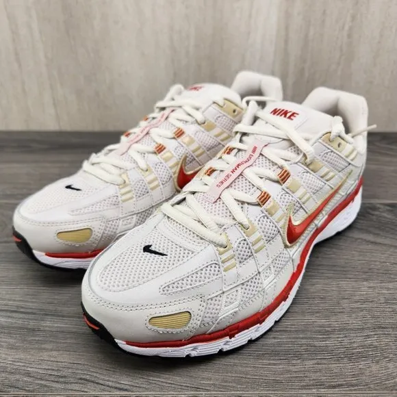 Nike P-6000 Sz 9.5 Mens Phantom Dragon Red White Black Casual Shoes Sneakers