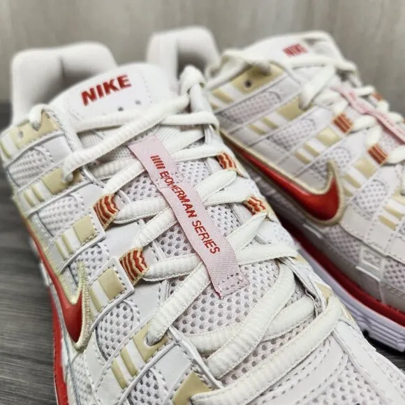 Nike P-6000 Sz 9.5 Mens Phantom Dragon Red White Black Casual Shoes Sneakers