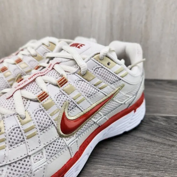 Nike P-6000 Sz 9.5 Mens Phantom Dragon Red White Black Casual Shoes Sneakers