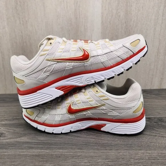 Nike P-6000 Sz 9.5 Mens Phantom Dragon Red White Black Casual Shoes Sneakers