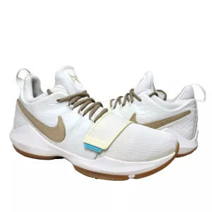 NIKE PG 1 'Ivory' Sz 10.5 Ivory/Oatmeal-Gum Light Brown-Vivid Sky 878627-110