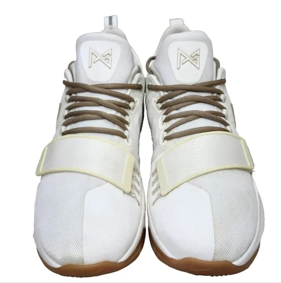 NIKE PG 1 'Ivory' Sz 10.5 Ivory/Oatmeal-Gum Light Brown-Vivid Sky 878627-110