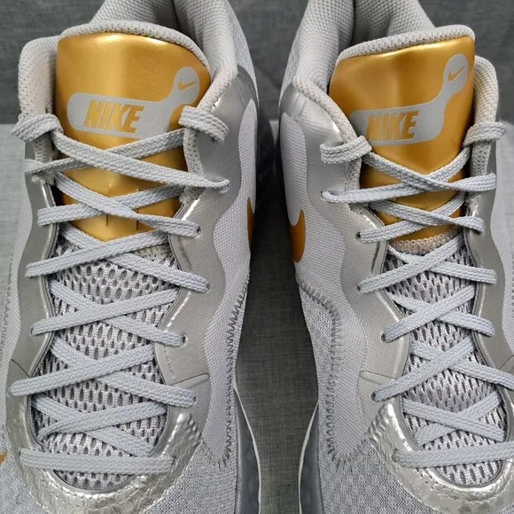 Nike Renew Elevate Basketball Shoes/Sneakers Size 11.5 Cool Grey Metallic Gold