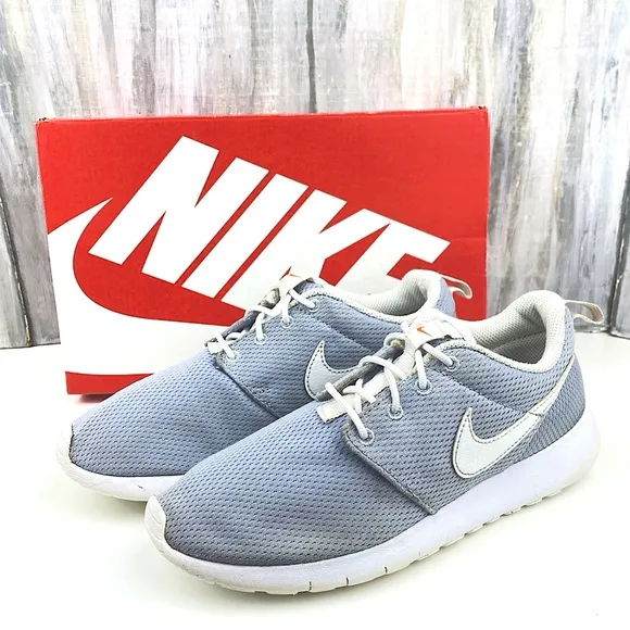 NIKE Roshe One GS Sneakers Wolf Grey and White Running Tennis Shoes With Box 5Y