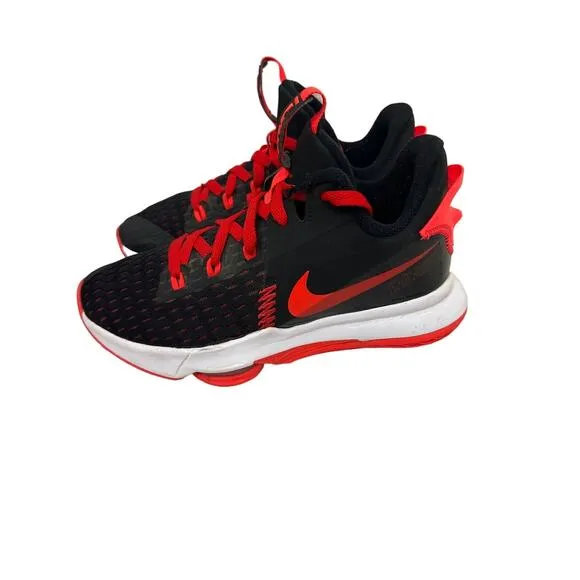 Nike Shoes Lebron Witness 5 Bred Red Black Sneakers Size Men's 7