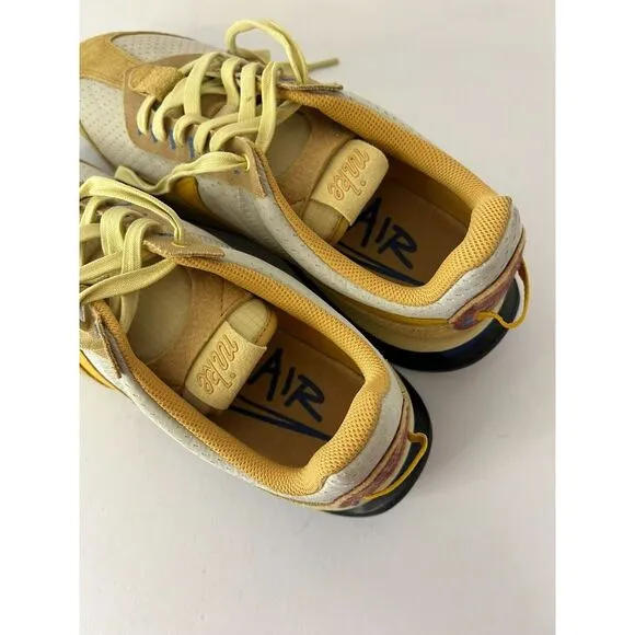 Nike Shoes Mens Size 10.5 Air Max Pre Day‎ Tan Yellow Blue Gray Casual Sneakers