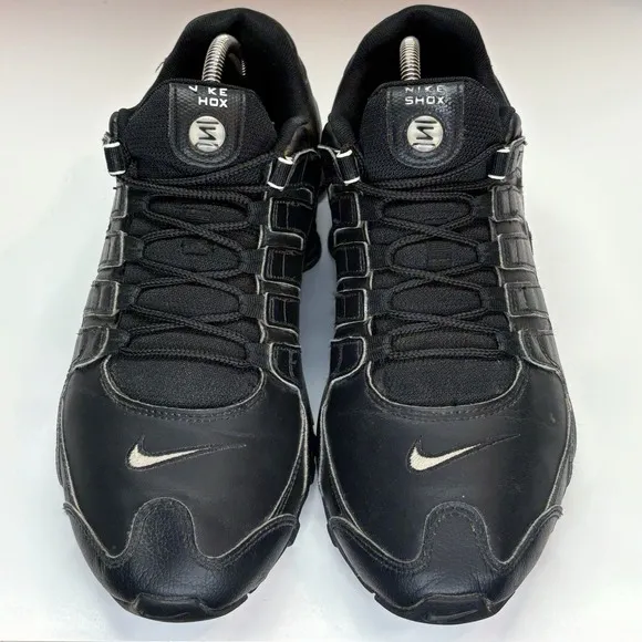 Nike Shox NZ Triple Black Men's Running Shoes Leather 501524-091 Size 10