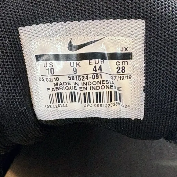 Nike Shox NZ Triple Black Men's Running Shoes Leather 501524-091 Size 10
