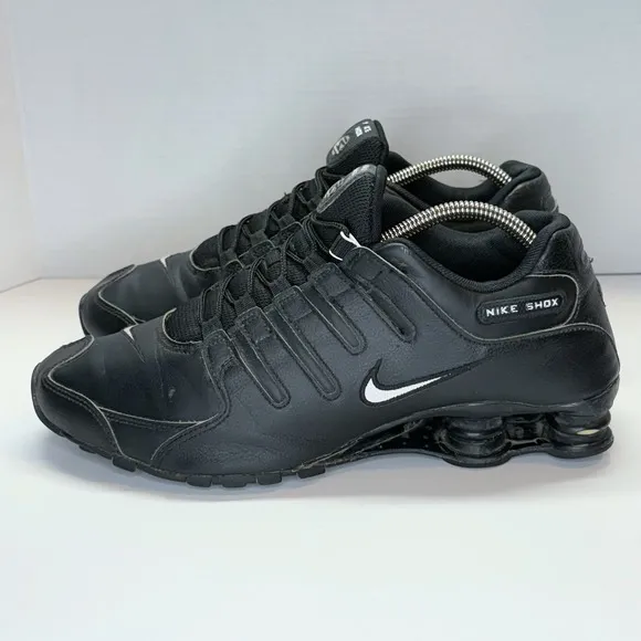 Nike Shox NZ Triple Black Men's Running Shoes Leather 501524-091 Size 10