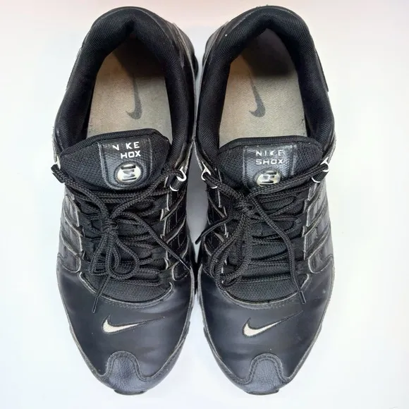 Nike Shox NZ Triple Black Men's Running Shoes Leather 501524-091 Size 10