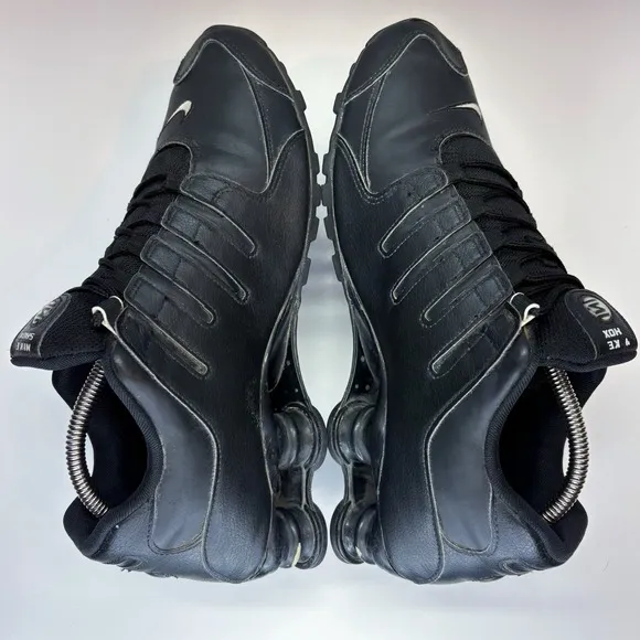 Nike Shox NZ Triple Black Men's Running Shoes Leather 501524-091 Size 10