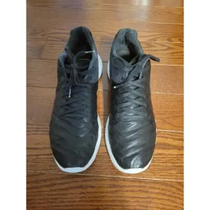 Nike  Size 12 Roshe Tiempo 6 Men's Black Leather Suede Running Shoes 853535-002