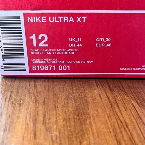 Nike Ultra XT shoes sneakers new black 819671 001 white Mens Sizes