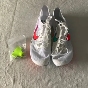 Nike White and Multicolor Sneakers cleats