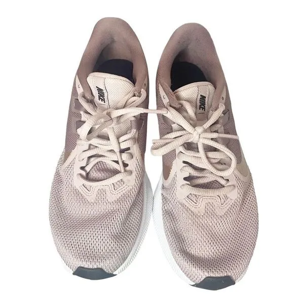 Nike Women's Downshifter 9 Running Shoes Pink and Gold