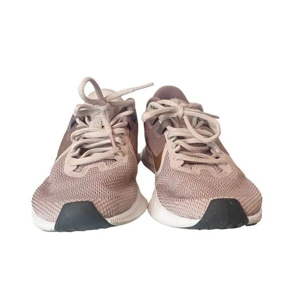 Nike Women's Downshifter 9 Running Shoes Pink and Gold