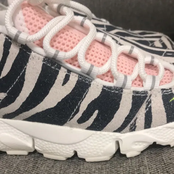 Nike X Olivia Kim Air Footscape No Cover Zebra Print Shoes