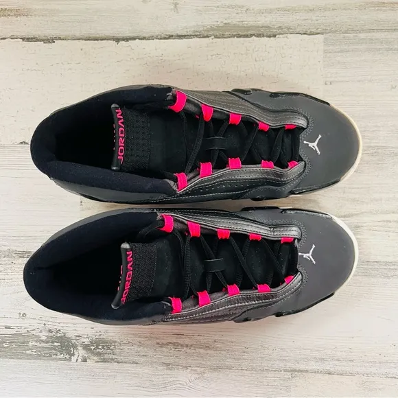 Nike Youth Girls Jordan 14 Retro Mid Lace Up Hyper Pink/Metallic/Gray Size 6.5Y