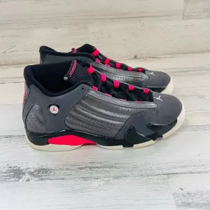 Nike Youth Girls Jordan 14 Retro Mid Lace Up Hyper Pink/Metallic/Gray Size 6.5Y