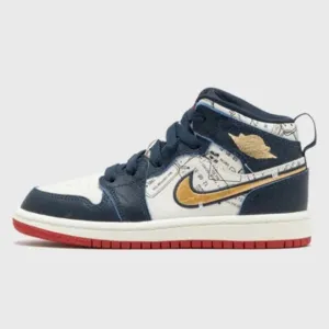Nike Youth GS Air Jordan 1 Mid SE Take Flight Basketball Shoes Sneakers, Sz 6Y