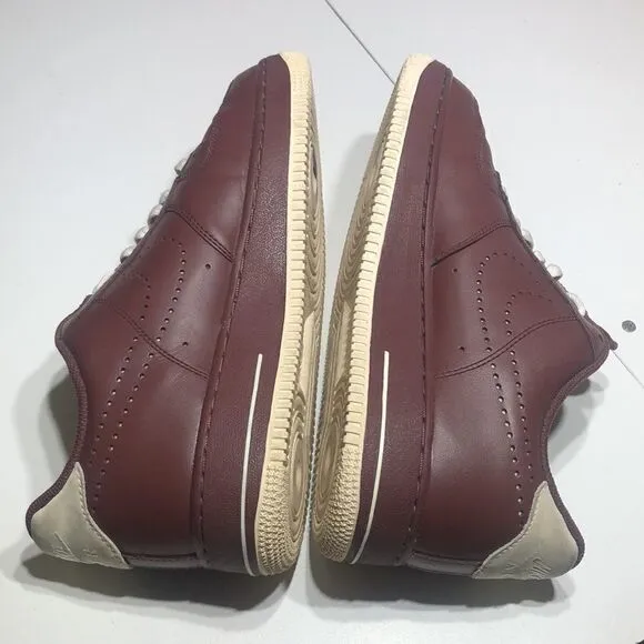 Nike Air Force 1  Burgundy And White‎ Size 8.5 Tennis Shoes Sneakers 315122-603
