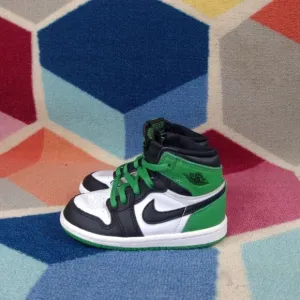 Nike Air Jordan 1 Retro High OG Lucky Green Black White Sneakers Toddler 8 US
