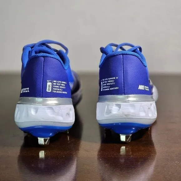 Nike Alpha Huarache Elite Low 3 Baseball Shoes Cleats Royal White CK0746 400 New
