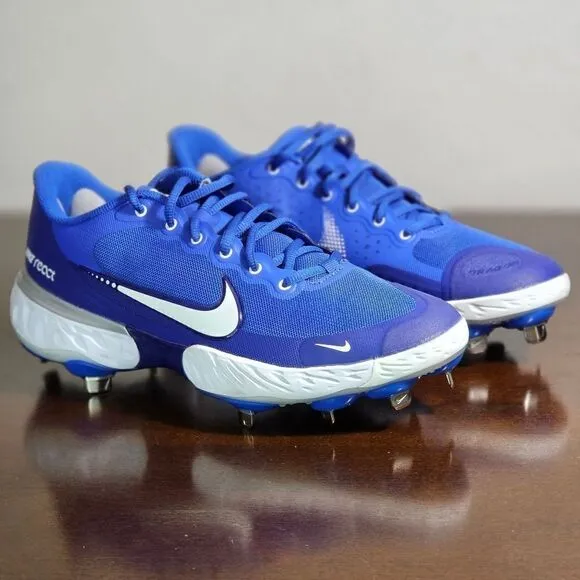 Nike Alpha Huarache Elite Low 3 Baseball Shoes Cleats Royal White CK0746 400 New