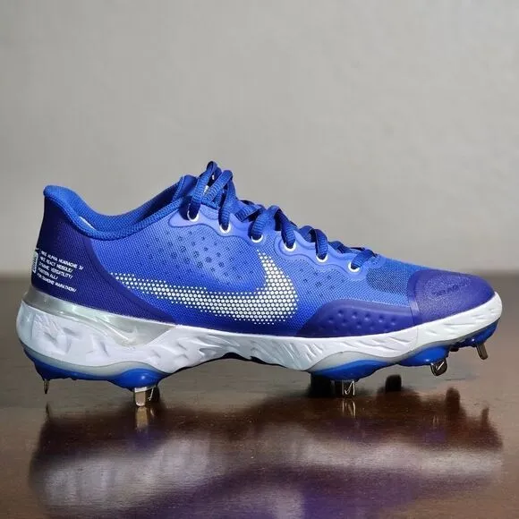 Nike Alpha Huarache Elite Low 3 Baseball Shoes Cleats Royal White CK0746 400 New