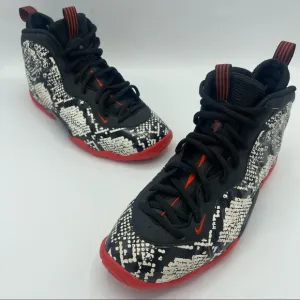Nike Little Posite One “Albino Snakeskin” Sneakers